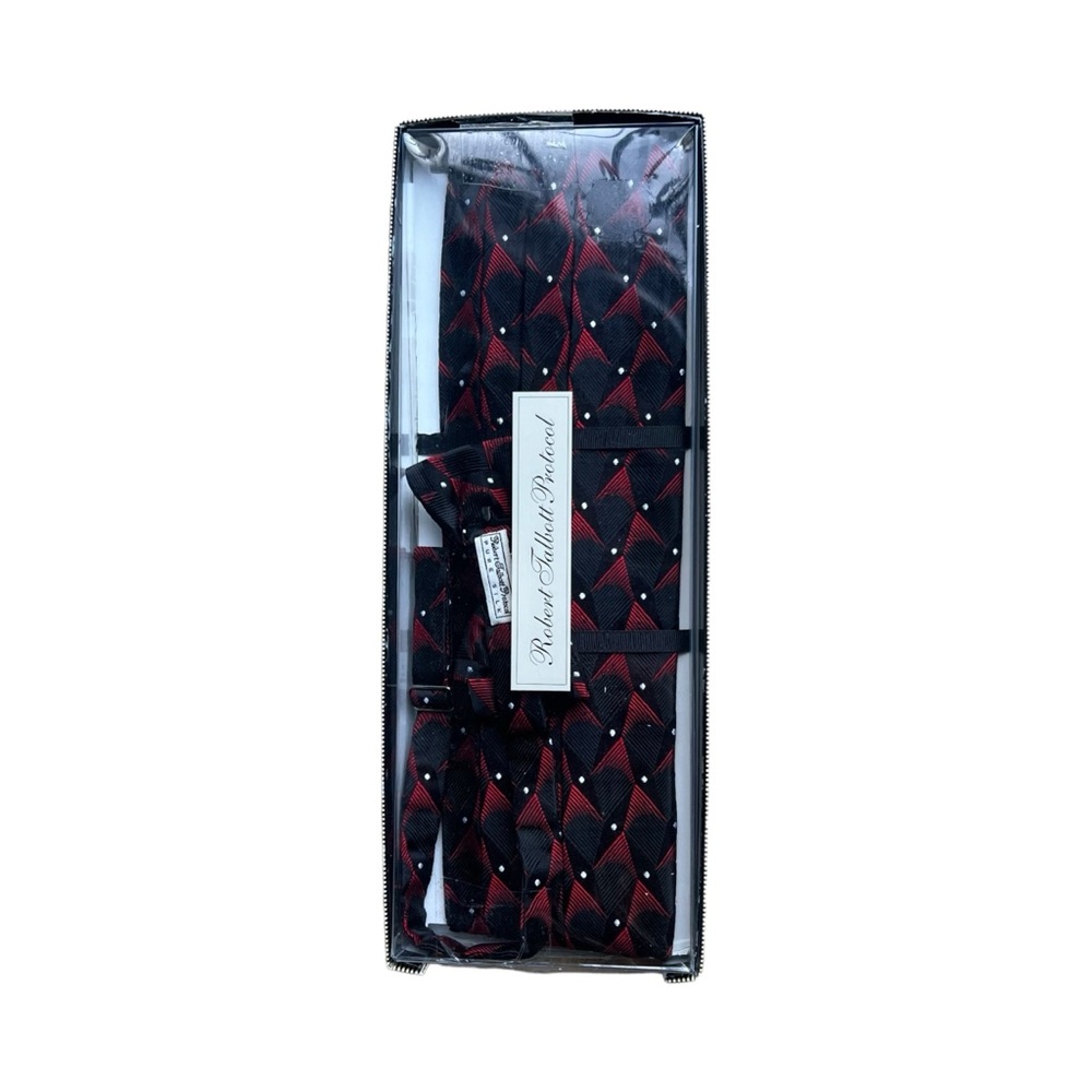 Robert Talbott Protocol Black/Red Jacquard Formal… - image 3
